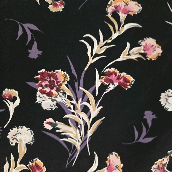 Karen Scott Floral Tank Blouse Women's Size 2XL Sleeveless Black Top Career - Picture 3 of 6